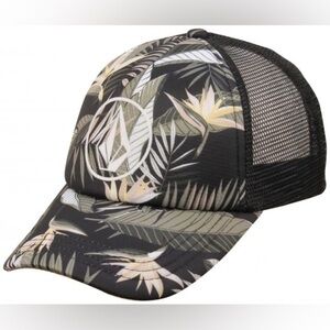Volcom Black and Cream Trucker Hat